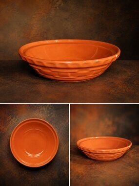 Longaberger Woven Traditions Small Bowl Paprika Glaze Kitchen Serveware